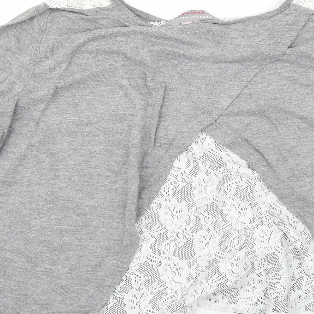 Womens UK Size 14 Dorothy Perkins Grey Pullover Jumper