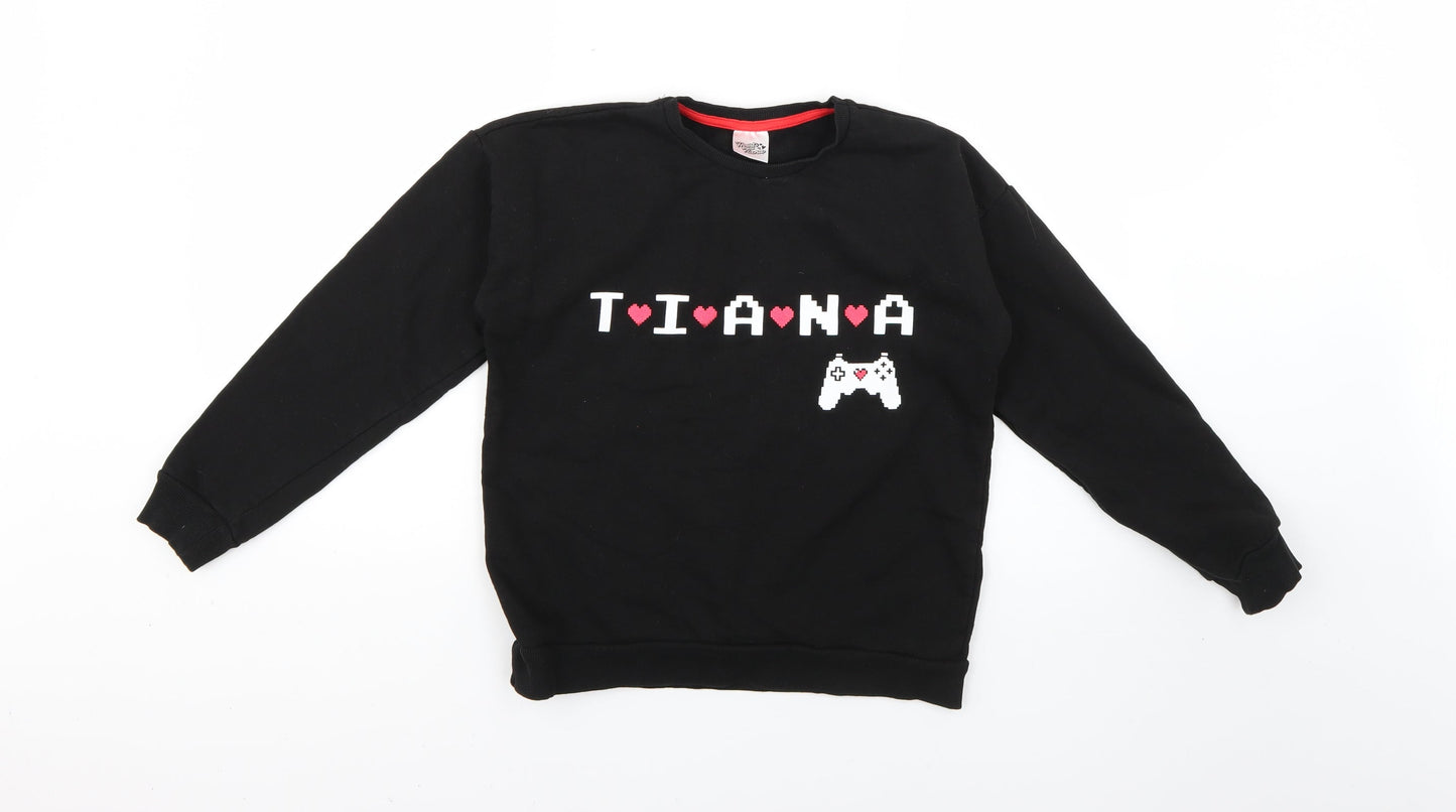 George Girls Black   Pullover Jumper Size 11-12 Years