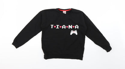 George Girls Black   Pullover Jumper Size 11-12 Years