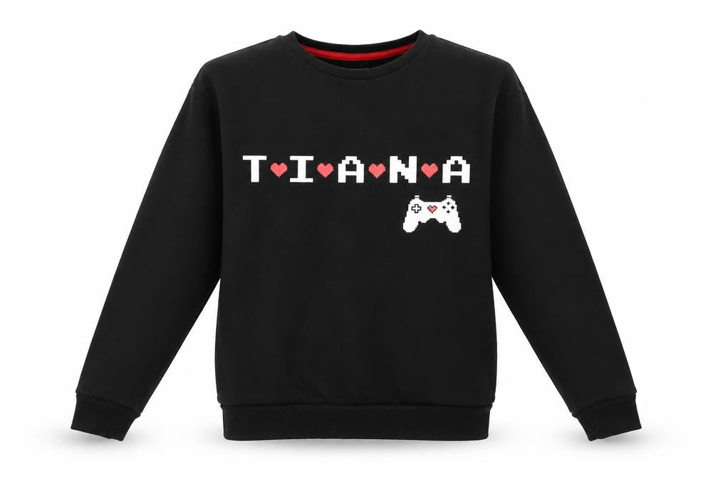 Front view of George girls’ black jumper, size 11-12, years