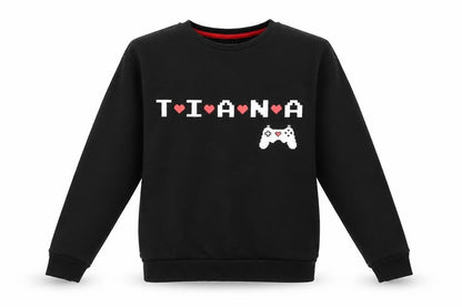 Front view of George girls’ black jumper, size 11-12, years