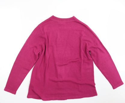 Womens UK Size 16 Julipa Pink Wrap Jumper