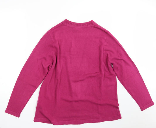 Womens UK Size 16 Julipa Pink Wrap Jumper