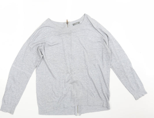 Womens UK Size 16 South Grey Full Zip Jumper