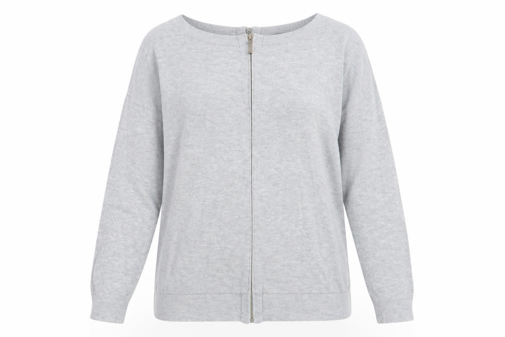 Womens UK Size 16 South Grey Full Zip Jumper