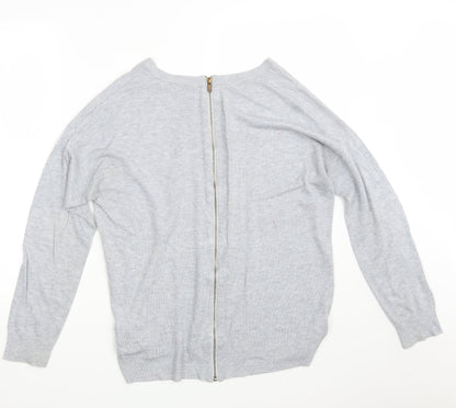 Womens UK Size 16 South Grey Full Zip Jumper