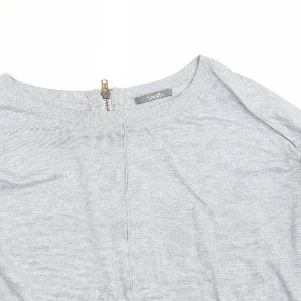 Womens UK Size 16 South Grey Full Zip Jumper