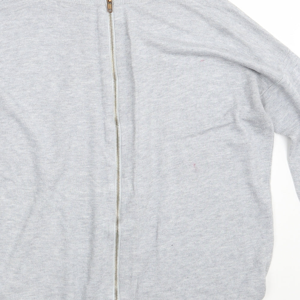 Womens UK Size 16 South Grey Full Zip Jumper
