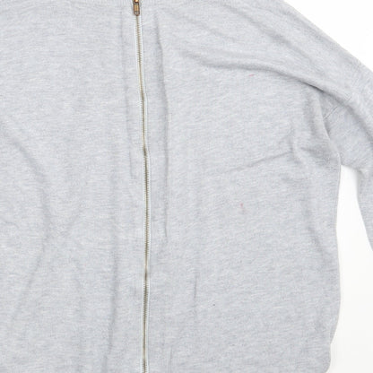 Womens UK Size 16 South Grey Full Zip Jumper