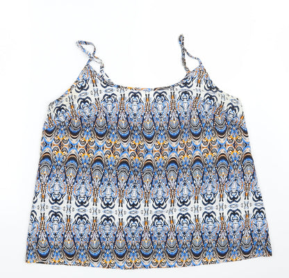 Label Be Womens Multicoloured Argyle/Diamond  Camisole Tank One Size