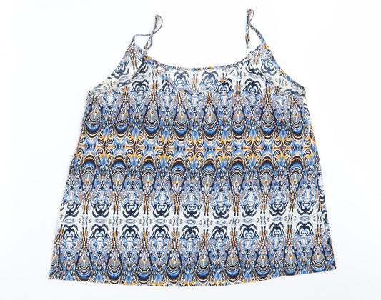 Label Be Womens Multicoloured Argyle/Diamond  Camisole Tank One Size