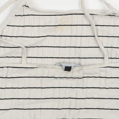 Womens UK Size 14 New Look White Cropped Tank