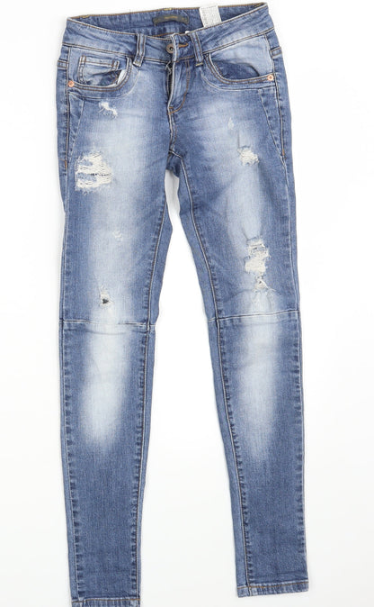 Pull & Bear  Womens Blue  Denim Skinny Jeans Size 26 in L29 in