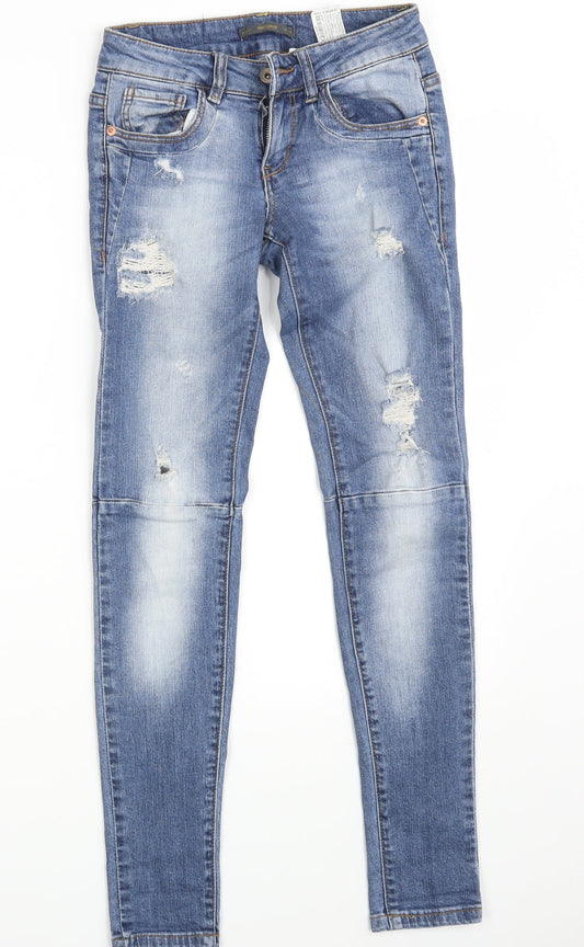 Pull & Bear  Womens Blue  Denim Skinny Jeans Size 26 in L29 in