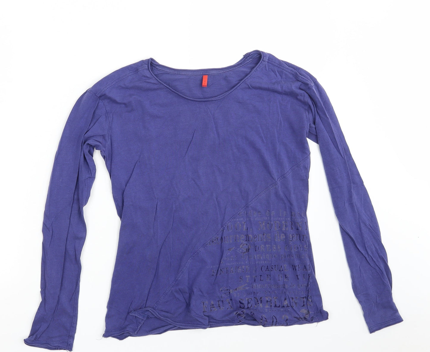 Womens UK Size One Size Preworn Blue Basic T-Shirt