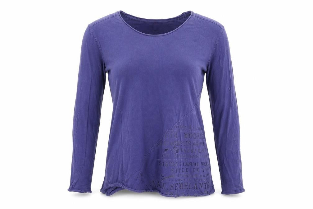Womens UK Size One Size Preworn Blue Basic T-Shirt