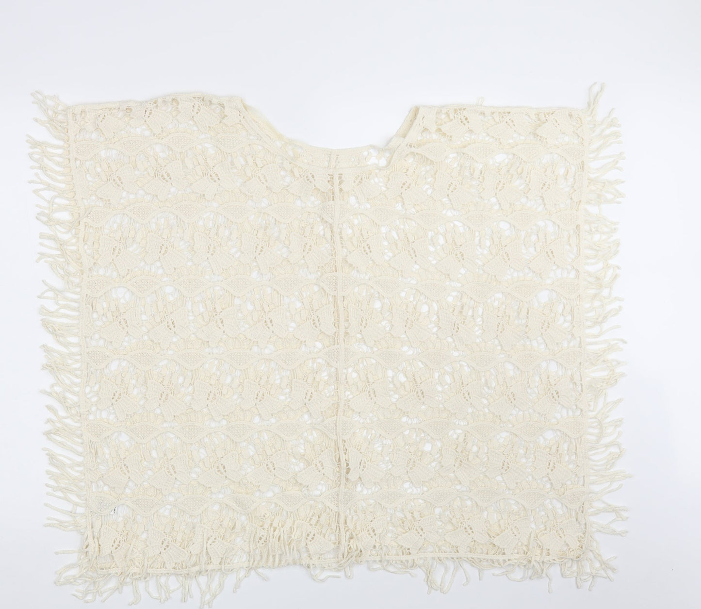 TU Womens Ivory Floral Knit Wrap Jumper One Size