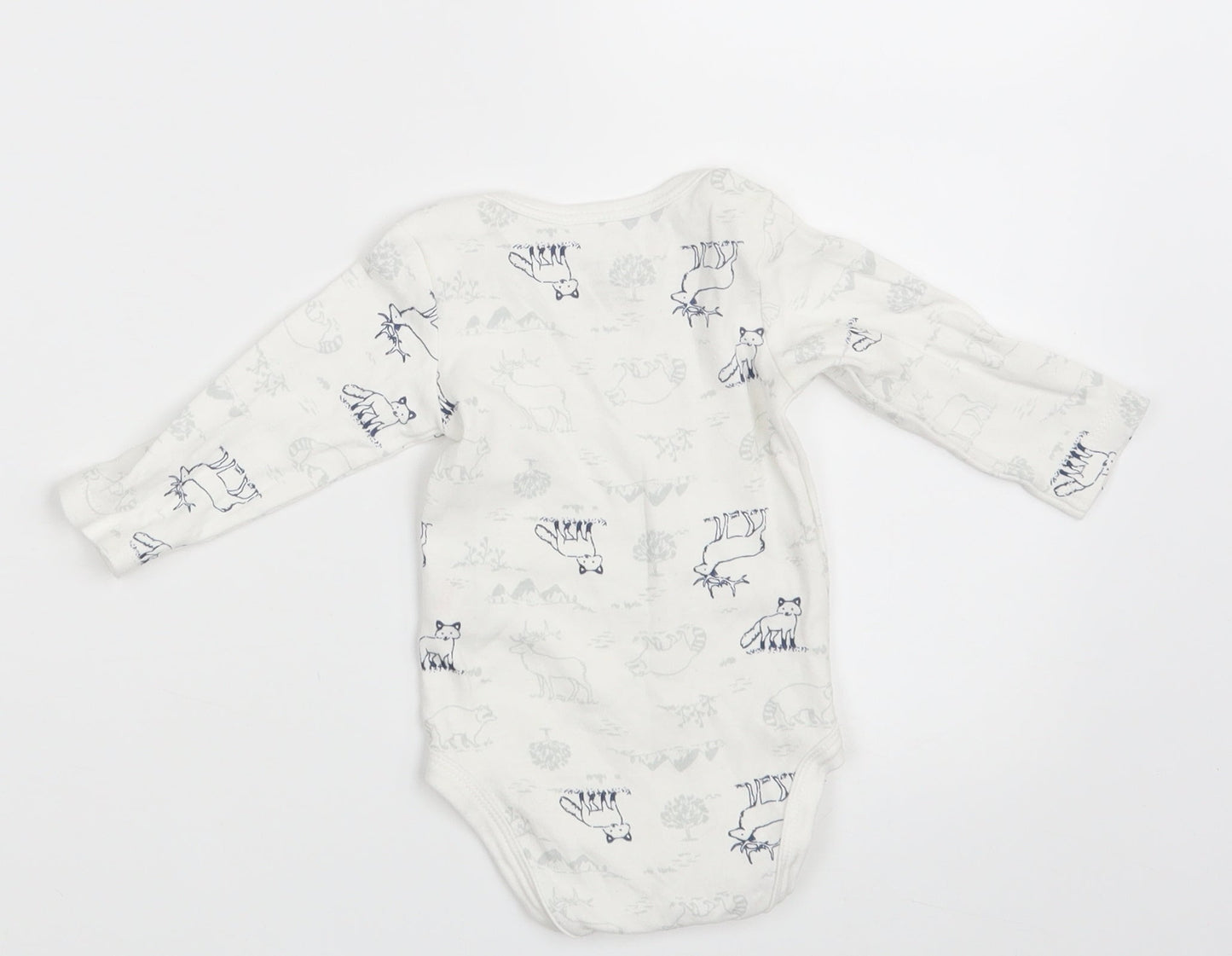 Kyle & Deena Baby White Animal Print  Babygrow One-Piece Size 3-6 Months