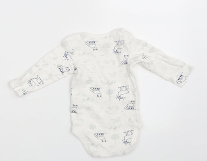 Kyle & Deena Baby White Animal Print  Babygrow One-Piece Size 3-6 Months