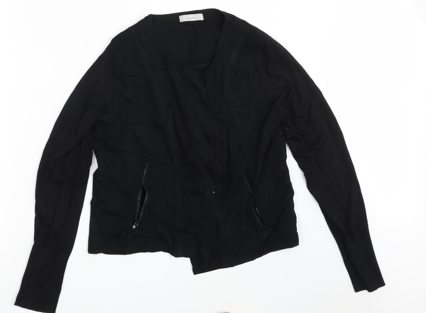 Womens UK Size 12 Per Una Black Wrap Jumper
