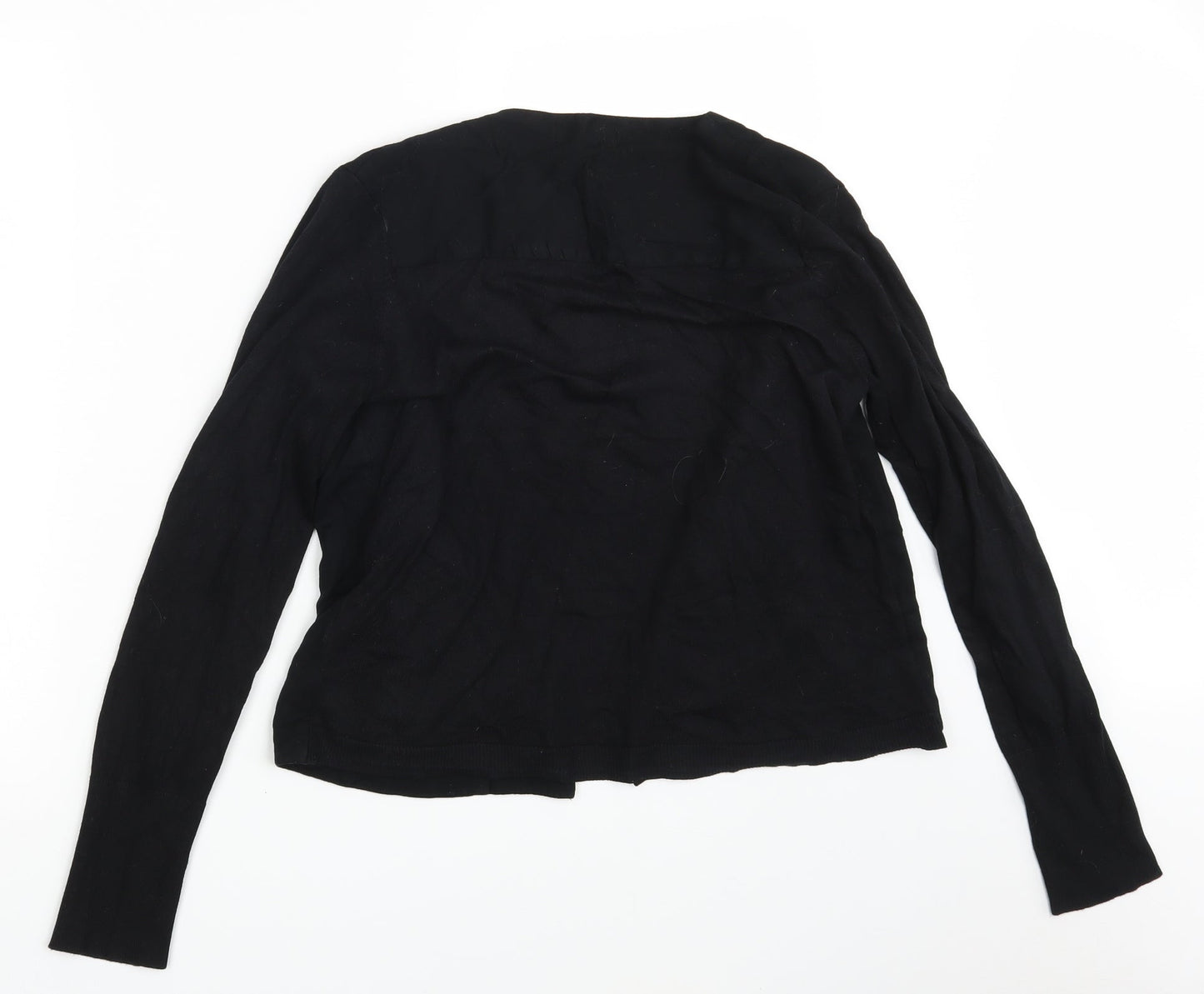 Womens UK Size 12 Per Una Black Wrap Jumper