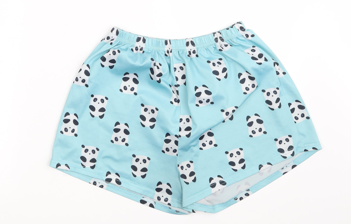 SheIn Womens Blue Animal Print  Sweat Shorts Size S