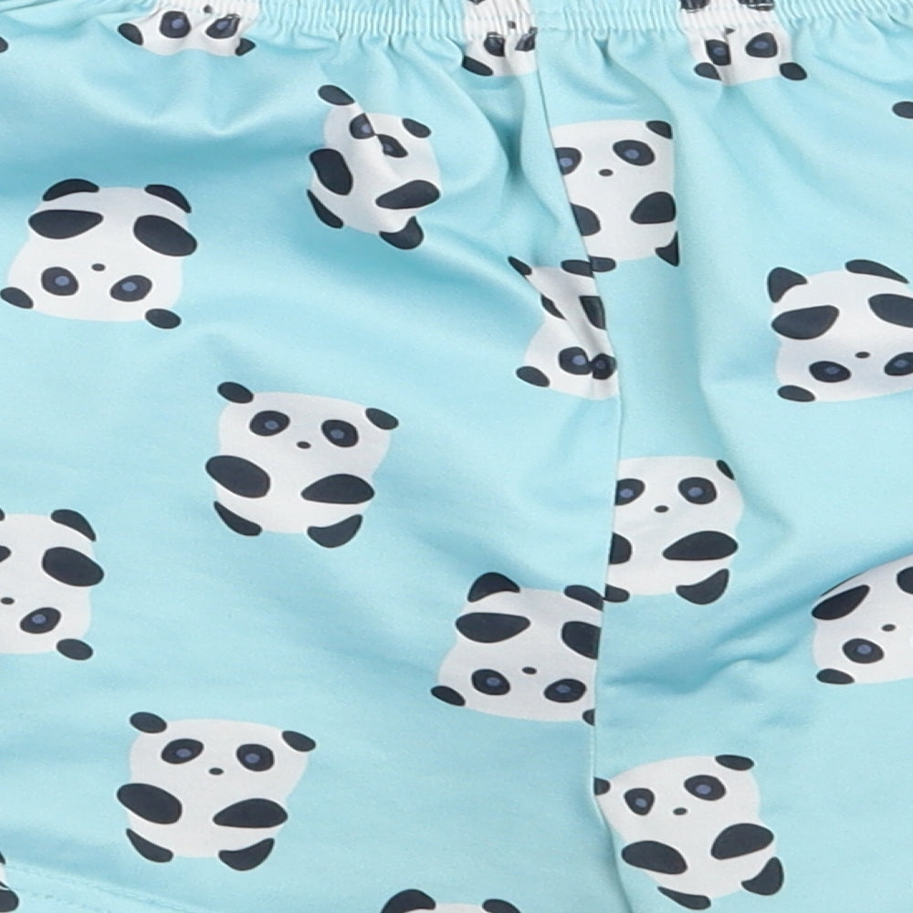 SheIn Womens Blue Animal Print  Sweat Shorts Size S