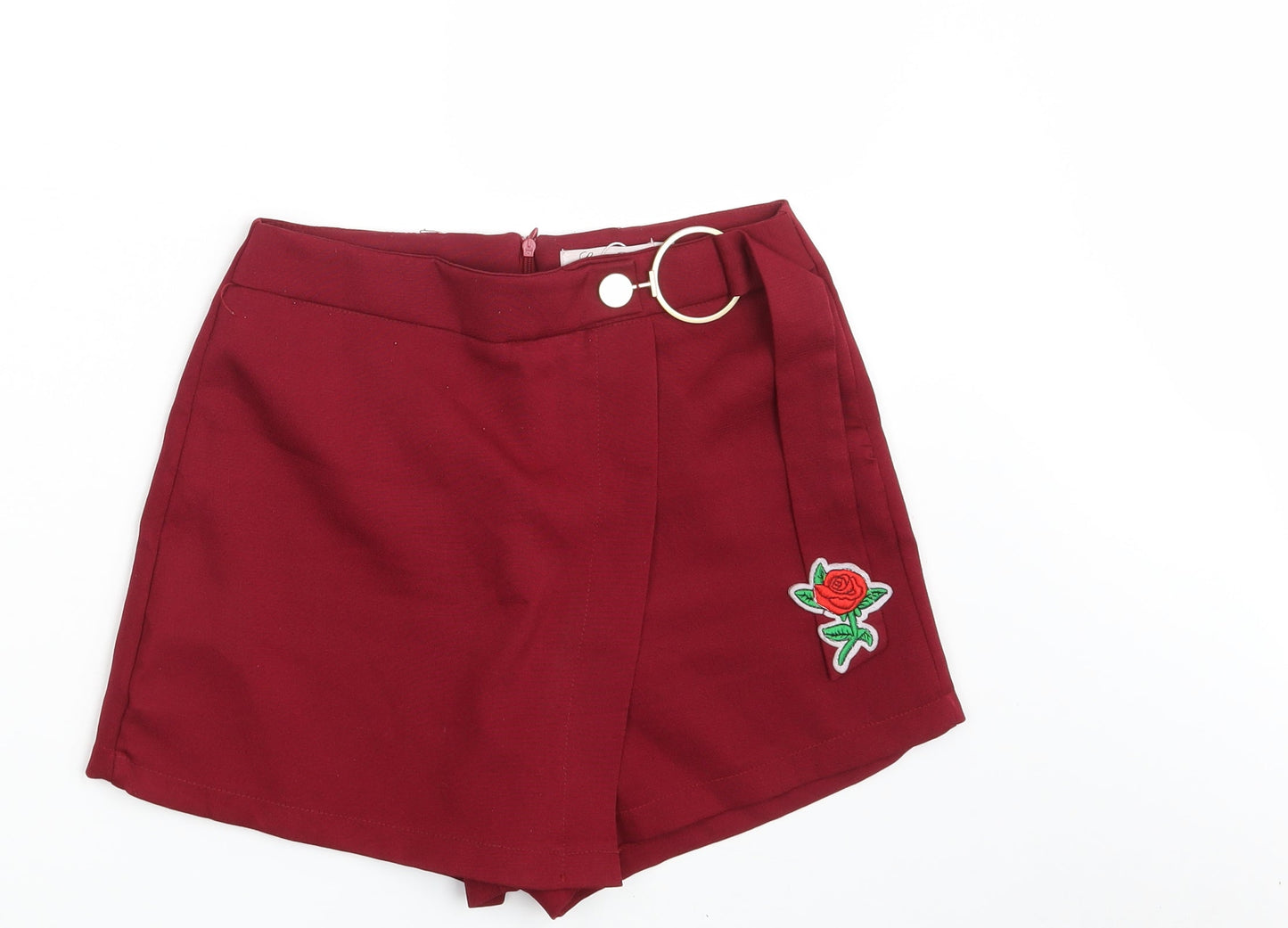 L & M Womens Red   Hot Pants Shorts Size 28 in