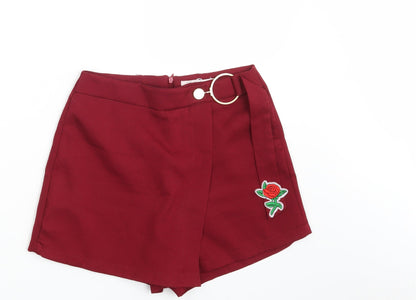 L & M Womens Red   Hot Pants Shorts Size 28 in
