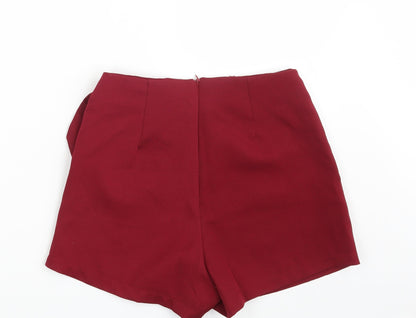 L & M Womens Red   Hot Pants Shorts Size 28 in