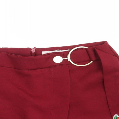 L & M Womens Red   Hot Pants Shorts Size 28 in