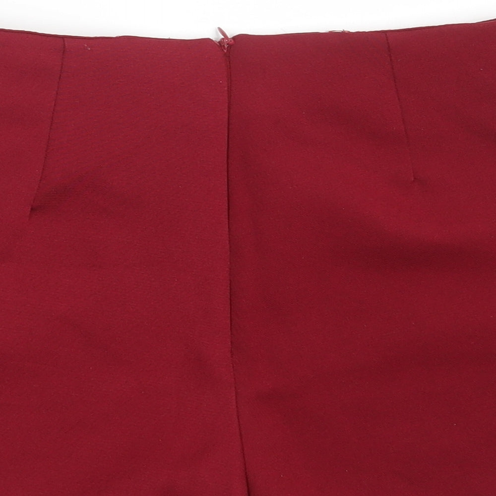 L & M Womens Red   Hot Pants Shorts Size 28 in