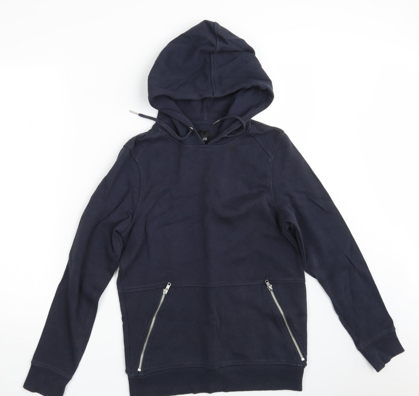 Mens UK Size S River Island Blue Pullover Hoodie