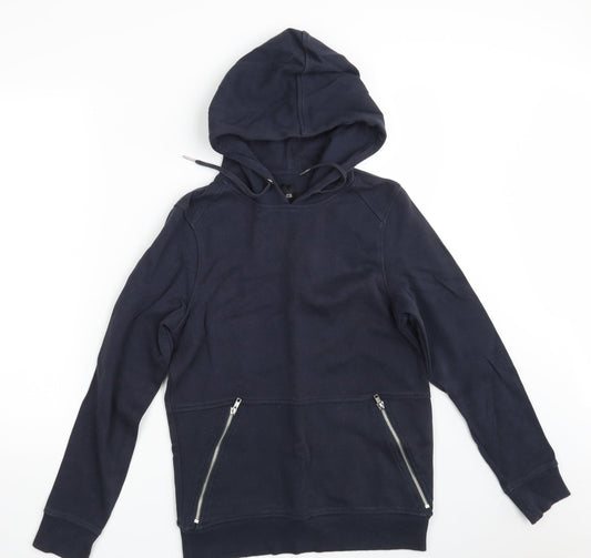 Mens UK Size S River Island Blue Pullover Hoodie