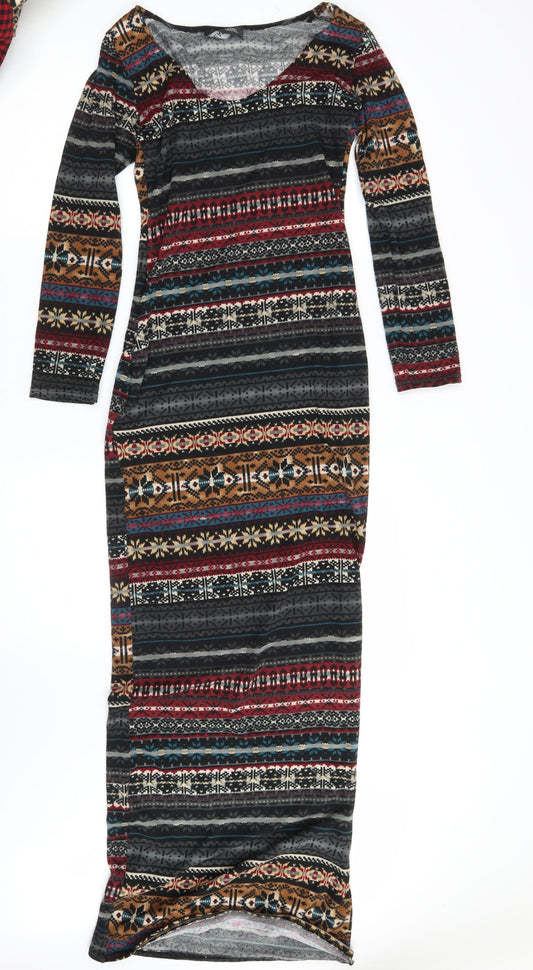 Front view of Headgirl women’s multicoloured fair isle fit & flare one size