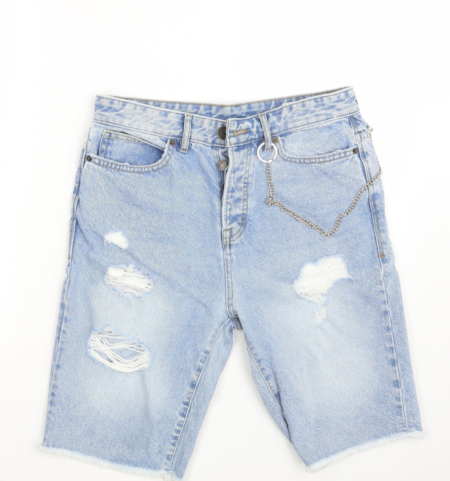 Denim Co. Mens Blue  Denim Chino Shorts Size 30 in