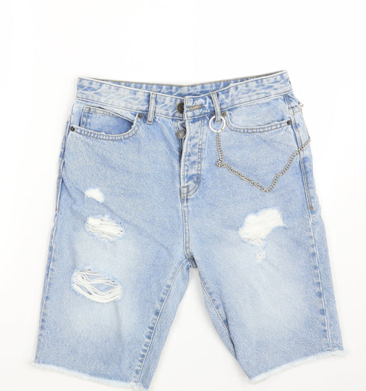 Denim Co. Mens Blue  Denim Chino Shorts Size 30 in