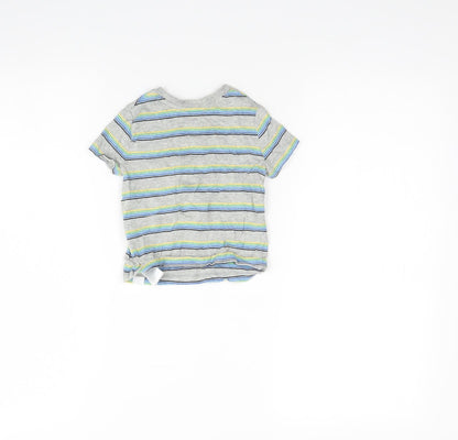 Back view of Gap Baby Grey Striped Basic Tank, size 12, Months