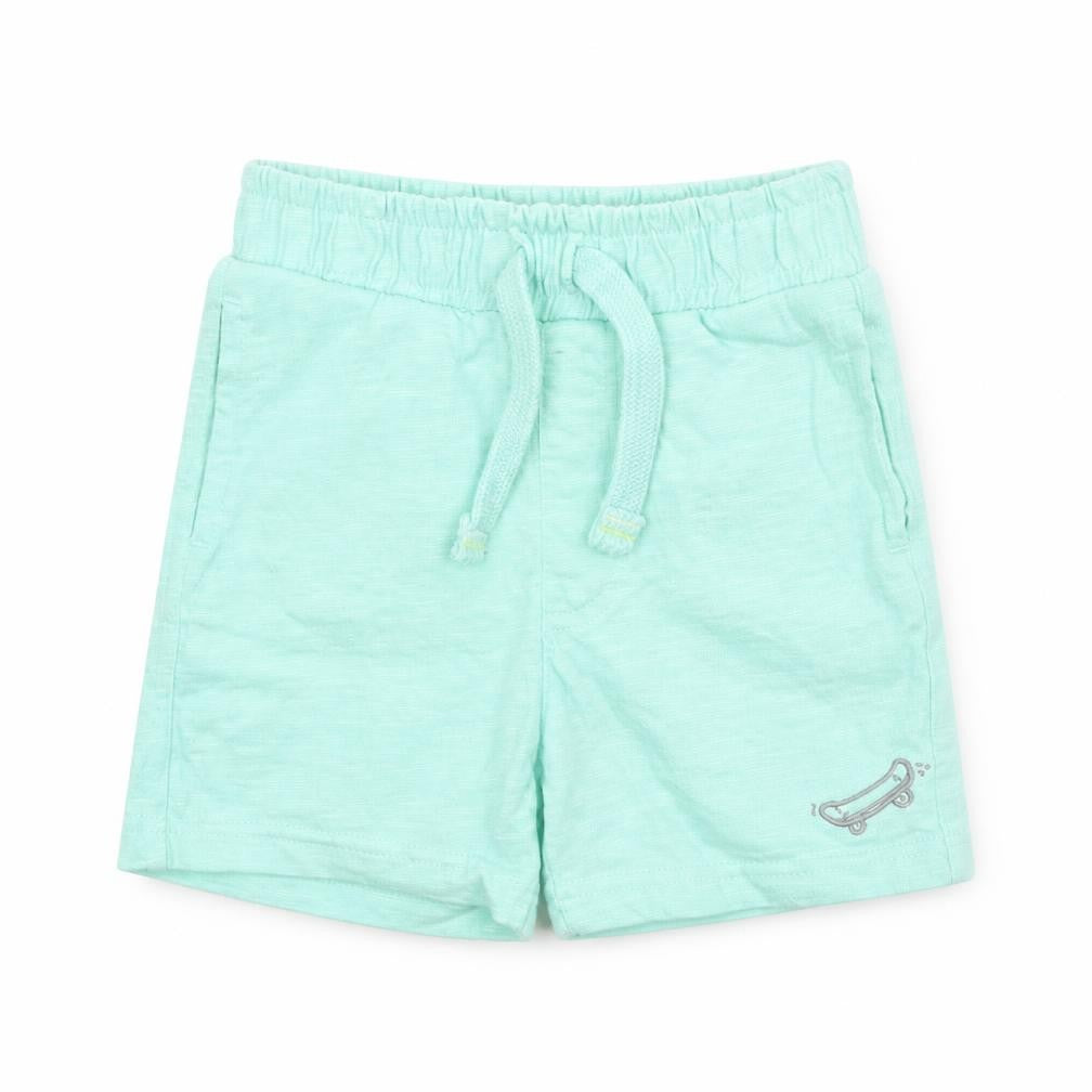 Front view of Mothercare girls’ green cropped trousers, size 18, months