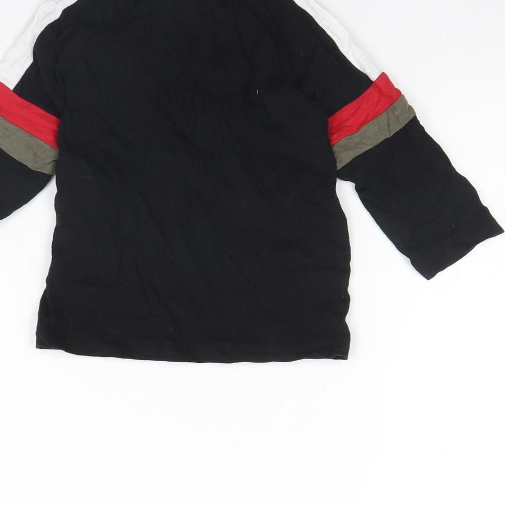 Nutmeg Girls Black   Basic T-Shirt Size 12 Months  - DUDE