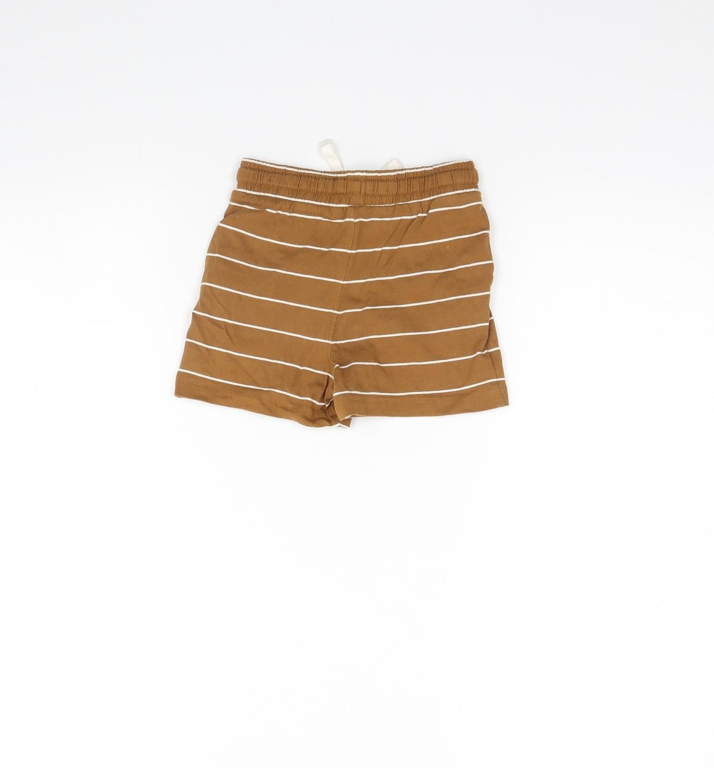 TU Girls Brown Striped  Sweat Shorts Size 2 Years
