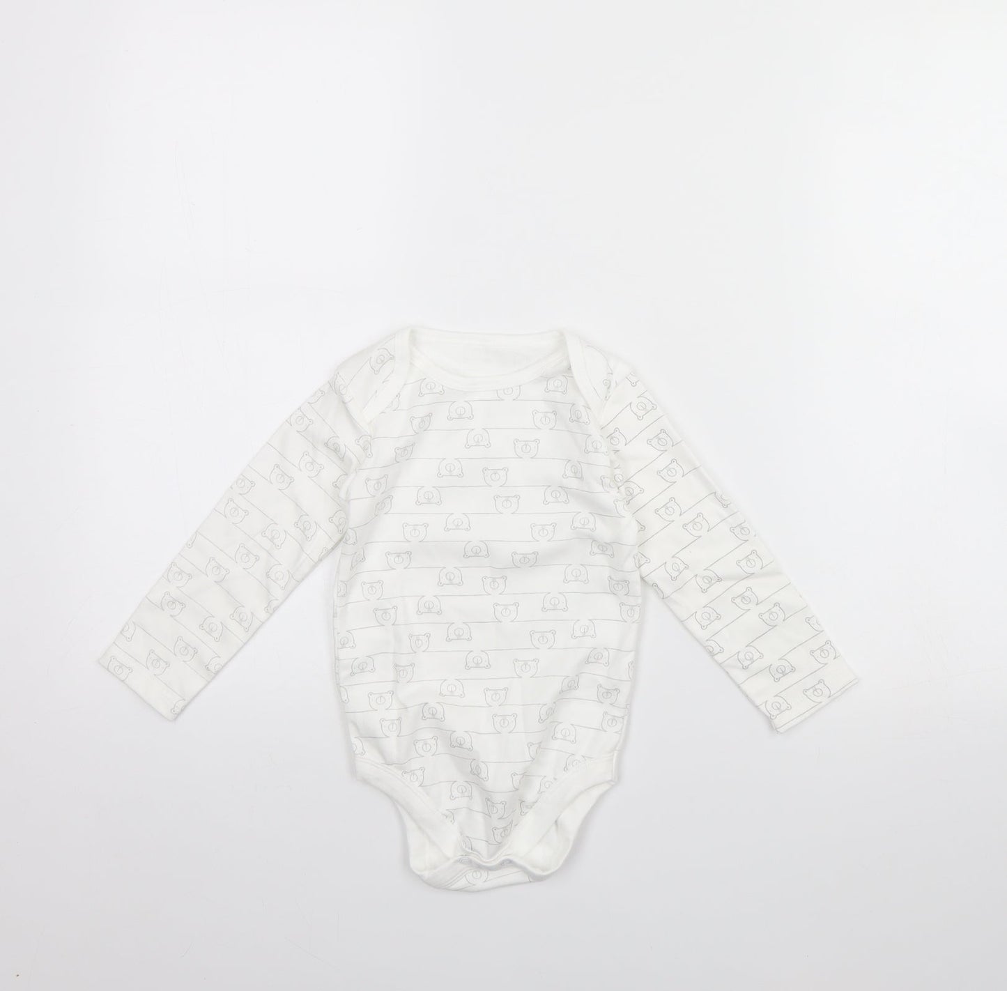 TU Girls White Animal Print  Babygrow One-Piece Size 18 Months