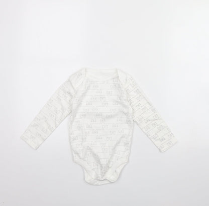 TU Girls White Animal Print  Babygrow One-Piece Size 18 Months