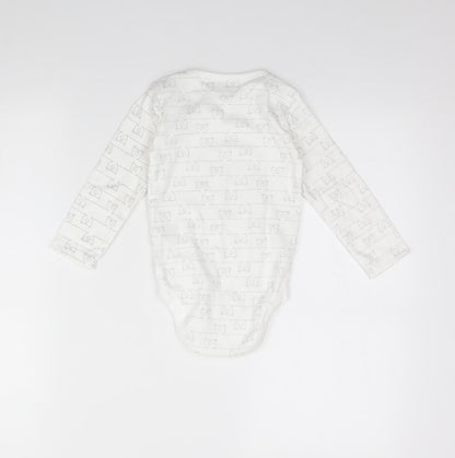 TU Girls White Animal Print  Babygrow One-Piece Size 18 Months