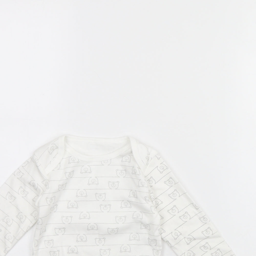 TU Girls White Animal Print  Babygrow One-Piece Size 18 Months
