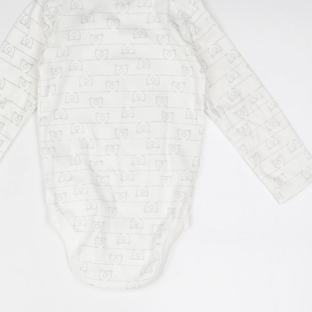 TU Girls White Animal Print  Babygrow One-Piece Size 18 Months