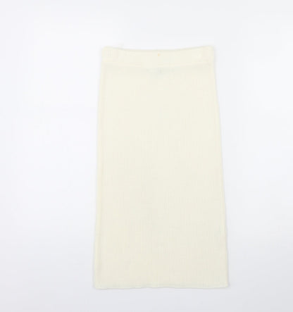 Missguided Womens Ivory   Bandage Skirt Size 8