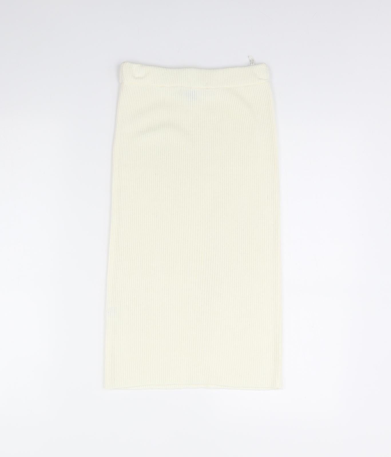 Missguided Womens Ivory   Bandage Skirt Size 8