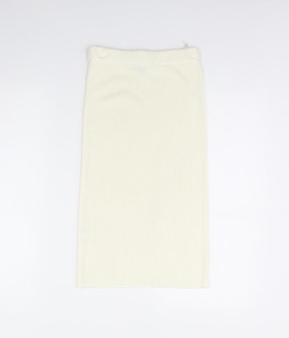Missguided Womens Ivory   Bandage Skirt Size 8