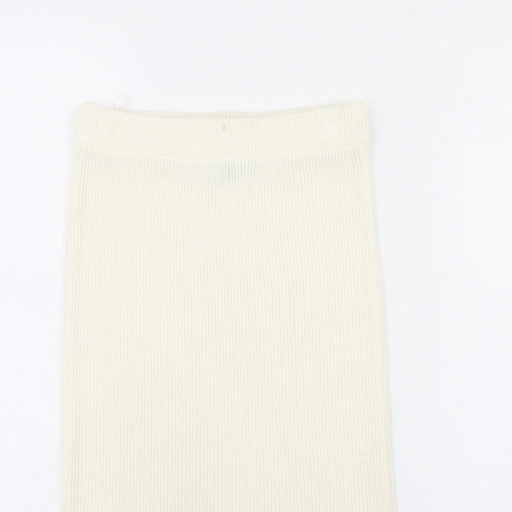 Missguided Womens Ivory   Bandage Skirt Size 8